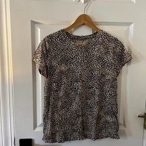 ATHLETA Printed Tshirt size Medium, cheetah print